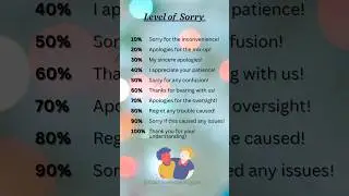 Different Ways to Say Sorry #improveenglish #learnenglish #speakenglish #vocabulary #sorry #shorts