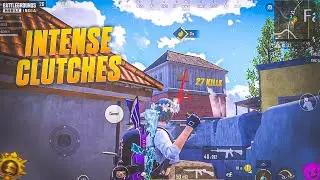 INTENSE 1v4 CLUTCHES WITH IPHONE 15 PRO MAX BGMI | BGMI COMPETITIVE LOBBY GAMEPLAY | 27 FINISHES