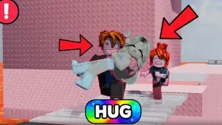 😂 Roblox TROLL Hug Tower &ndash; playing with dad! Funny moments 💕