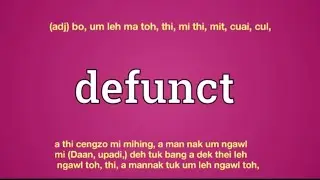 defunct meaning in Ngawn
