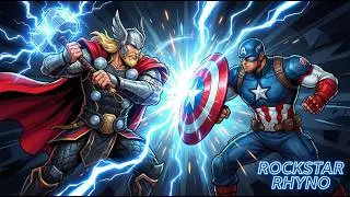Marvel Rivals Thor x Cap ORIGINAL MUSIC GAMEPLAY  VIDEO | 🪨⭐️🦏 Shield Crack the Core