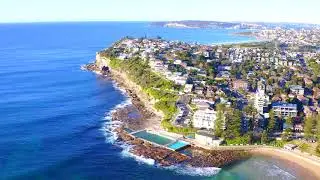 Dee Why beach,Sydney (drone view 4K)