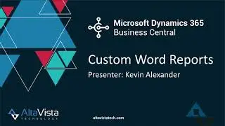 Microsoft Dynamics 365 Business Central: Custom Word Reports