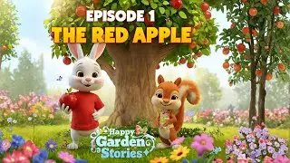 Bunny & Squirrel &ndash; The Red Apple 🍎 | A Sweet Story About Sharing | Happy Garden Stories