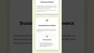 Evidences for Evolution: Paleontological, comparative anatomy, embryological, molecular, biogeo...