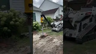 Helical Piles Installation #deckbuilder  #helicalpiles #foundation #asmr  #decklife #backyard