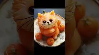 orange cat 🐈// Nice creativity with orange 🍊#youtubeshorts#viral#creative#live#ytshorts