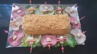 Salade de prestige sous forme de bûche    سلطة لبيش
