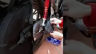 The method of installing the inner tube without removing the wheels.