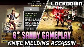 TWD RTS: 6* Sandy Gameplay, Knife Wielding Assassin - The Walking Dead: Road to Survival