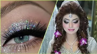 Silver Glitter Eye Makeup Tutorial For Beginners  Step By Step / Easiest Glitter Look Ever .
