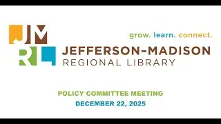 JMRL Policy Committee Meeting, December 22, 2025