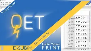 How to print QET List as Cable Tag into Cable Marker with QElectroTech (Printing element)
