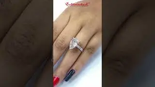 LAB GROWN DIAMOND RING | ✨ Pear Halo Solitaire Engagement Ring Design ✨ Elegant & Sparkling