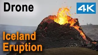 Iceland Volcanic Eruption - Drone Footage [4K]