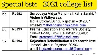 special bstc college in rajasthan/special bstc college list 2021/special bstc@special bstc