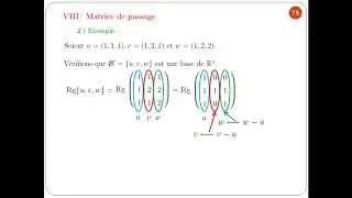 Calcul matriciel - Partie 14 ( Matrice de passage : définition et exemple )