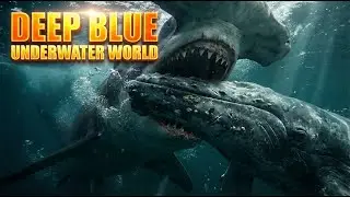 Calm Ocean Waves & Relaxing Music for Stress Relief - Deep Blue Underwater World