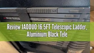 Review JADDUO 16.5FT Telescopic Ladder, Aluminium Black Telescoping Ladder with Non-Slip Feet and St
