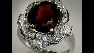 Extra Large Purple Pink Genuine Tourmaline & Diamond Ring  Certified Jewelry Consignment Ring