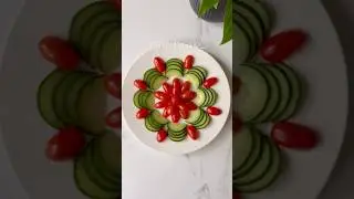 How to arrange an easy and beautiful Veggie plate🍅 Salad Platter Ideas 🌱 #fruitcutting #tutorial