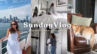SUNDAY VLOG: Resetting, Cleaning, GRWM for a Boat Cruise!