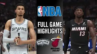Spurs vs Heat | Full Game Highlights | NBA 2K26 Simulation