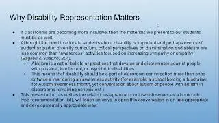 Reading Inclusive: Disability Representation In Elementary School Literature