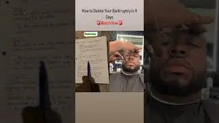 HOW TO DELETE YOUR BANKRUPTCY IN 4 DAYS!
