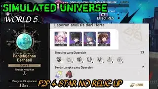 SIMULATED UNIVERSE WORLD 5 (KAFKA) | F2P 4 Star E0 Lv.50 (No Relic Up) - Honkai Star Rail