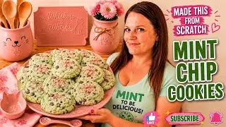 Мягкое и тягучее печенье с шоколадной мятой и кусочками шоколада 🍫🍪 | Идеальный рецепт рождествен...