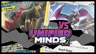 Umbreon & Darkrai GX Box vs Aerodactyl - Pokemon TCG Tabletop Gameplay