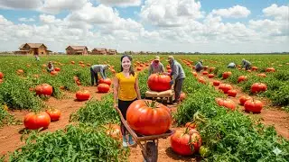 Harvesting Monstrous Tomatoe From The Deep Forest & Go to Market Sell | A Day in Peaceful Farm Life
