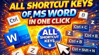 MS Word ma tamam short cut keys kesy maloom kare|| How to get all Short cut keys 🔐 of MS Word