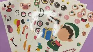 Decorating Christmas Characters with Stickers 🎅🦌🧝‍♂️🐻 | Cozy Holiday Craft