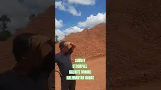 SURVEY STOCKPILE BAUXITE #viral #shorts #bauxite #mining #diesel #mitsubishi #toyota