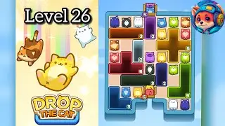 Drop the cat Level 26 &ndash; Puzzle Game Walkthrough & Solutions | Mobile Gameplay 