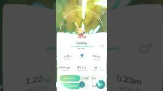 Evolve 🥳 Shiny GOOMY in Goomy Community Day. #pokemongo #pokemon #shorts #pokemongoapp