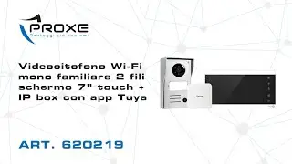 Videocitofono Wi-Fi mono familiare 2 fili schermo 7” touch + IP box con app Tuya - ART. 620219