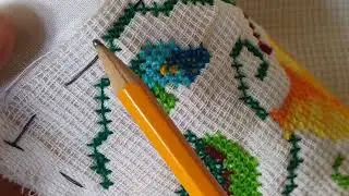 Esquinando  una blusa a punto de cruz