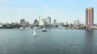 Incredible View of the Nile River from Hilton Grand Nile Tower, Egypt 🇪🇬✨