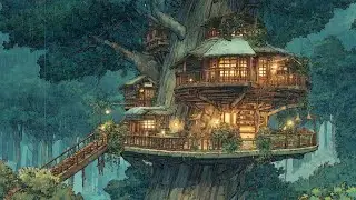 Treehouse Kitchen Magic: Comfort Food Night | Ghibli style video | Ghibli style ASMR