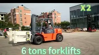 Duplex Mast Diesel lift truck Forklift With Paper Roll Clamp(Bale Clamp/Container Mast/Wood Clamps)