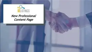 New MLSListings Professional Content Page