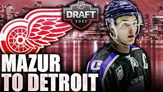DETROIT RED WINGS DRAFT LOCAL OVERAGER CARTER MAZUR @ 2021 NHL ENTRY DRAFT TOP PROSPECTS NEWS TODAY