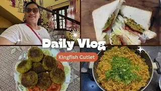 Crispy Golden Fried Kingfish Cutlets | Goan Fish Patty | Yummy Sandwiches🥪#konkanivlog #goanvlogger