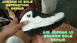 SNEAKER REPAIR AIR JORDAN 10 #SHOE REPAIR BY MANUAL SEWING