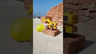 blue colour sky and balloon 🎈 JCB yellow 🟡 #jcb #balloon #jcb3dx #sky