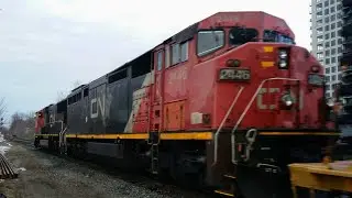 We're back!  CN 271 with a Draper Taper at Ridout Street in London, Ontario on March 4, 2020.