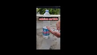 Calcium Carbide VS Water Bottle #shorts #experiment #experimentsymbol